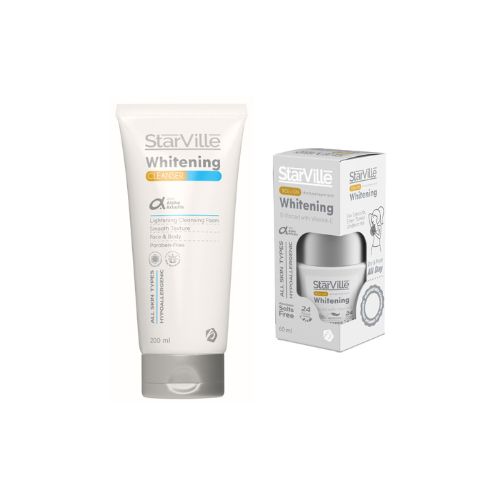 ستار فيل غسول تفتيح للوجه ابيض+  كريم + مزيل عرق عرض